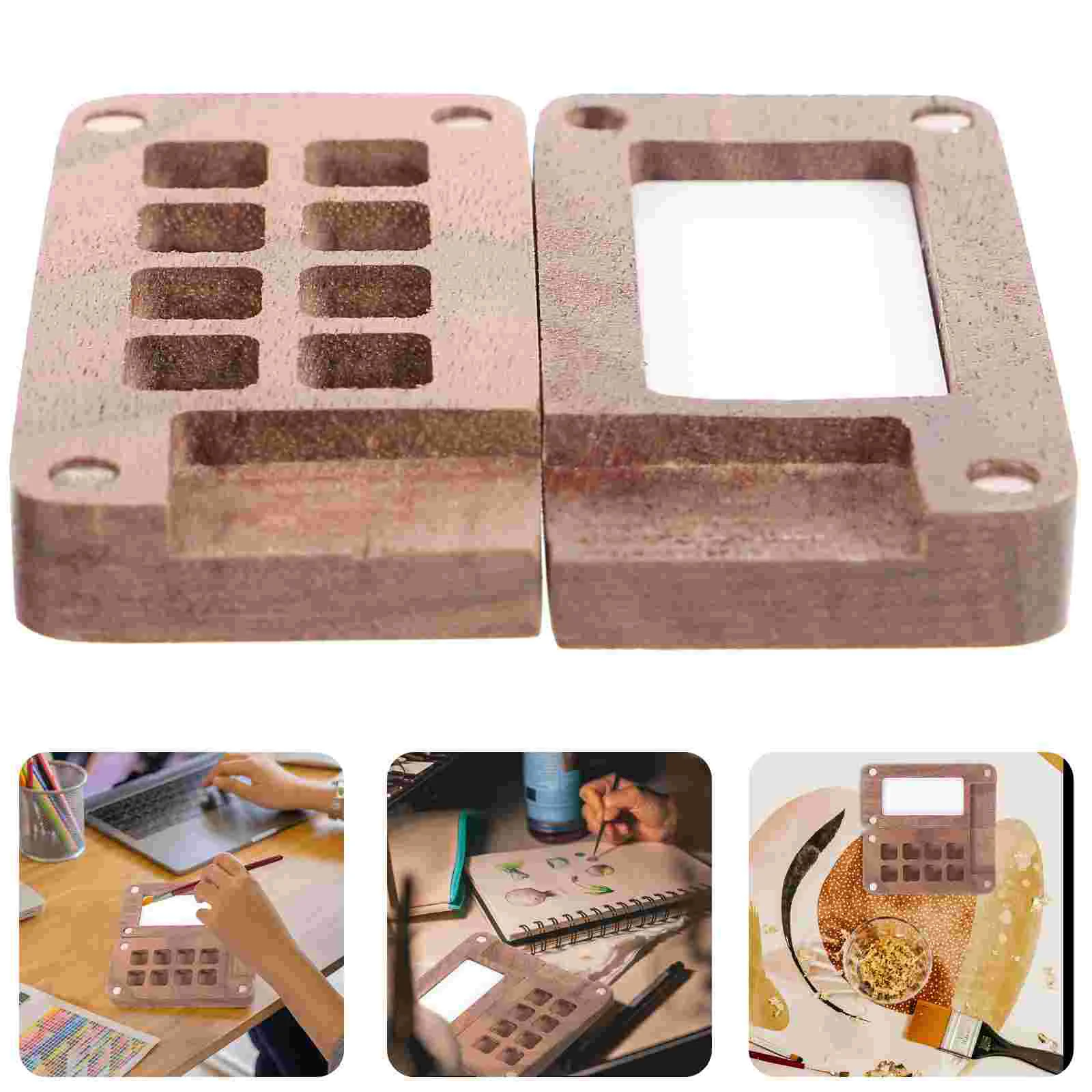 Wooden Watercolor Palette Pigment Mixing Box Sketchbook Palette Painting Pigment Storage Box
Wooden Watercolor Palette Pigment Mixing Box Sketchbook Palette Painting Pigment Storage Box