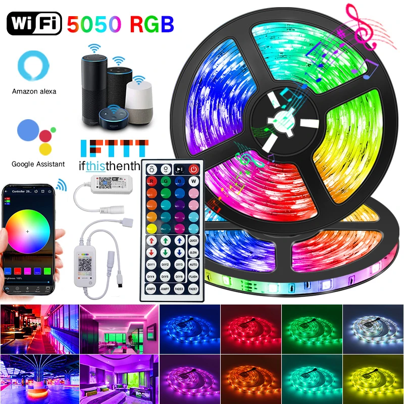 LED Strip 60Led/m Infrared Bluetooth WIFI Lights RGB Light SMD 2835/5050 Flexible Waterproof Tape Diode Alexa Phone Control DC
LED Strip 60Led/m Infrared Bluetooth WIFI Lights RGB Light SMD 2835/5050 Flexible Waterproof Tape Diode Alexa Phone Control DC