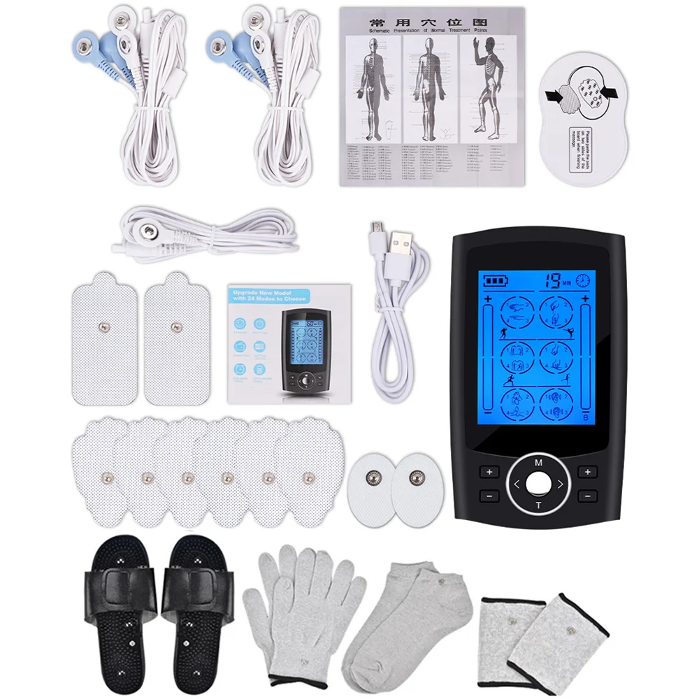 24 Mode Electric Tens Muscle Stimulator Ems Acupuncture Face Body Massager Digital Therapy Herald Massage Tool Electrostimulator
24 Mode Electric Tens Muscle Stimulator Ems Acupuncture Face Body Massager Digital Therapy Herald Massage Tool Electrostimulator