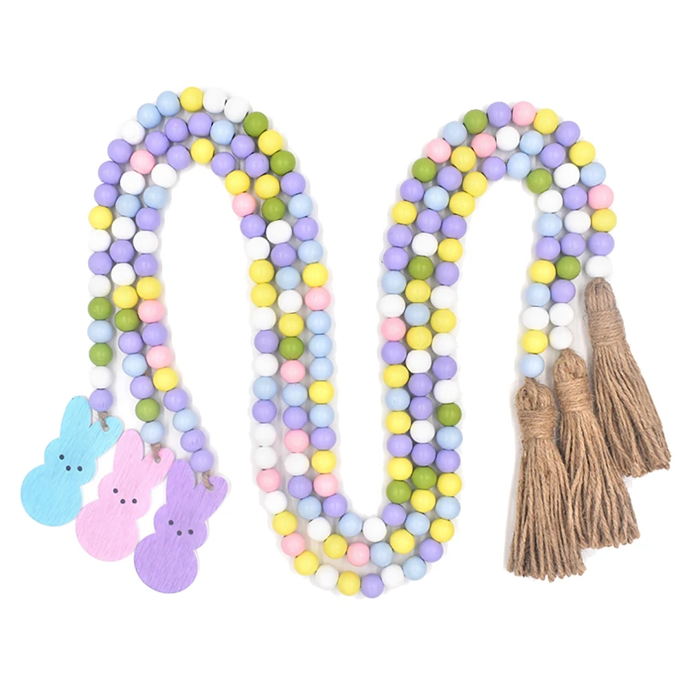 3 Pieces Easter Wood Bead Garland with Tassels and Bunny Tag Bunny Farmhouse Beaded Garland Prayer Boho Bead Decoration
3 Pieces Easter Wood Bead Garland with Tassels and Bunny Tag Bunny Farmhouse Beaded Garland Prayer Boho Bead Decoration