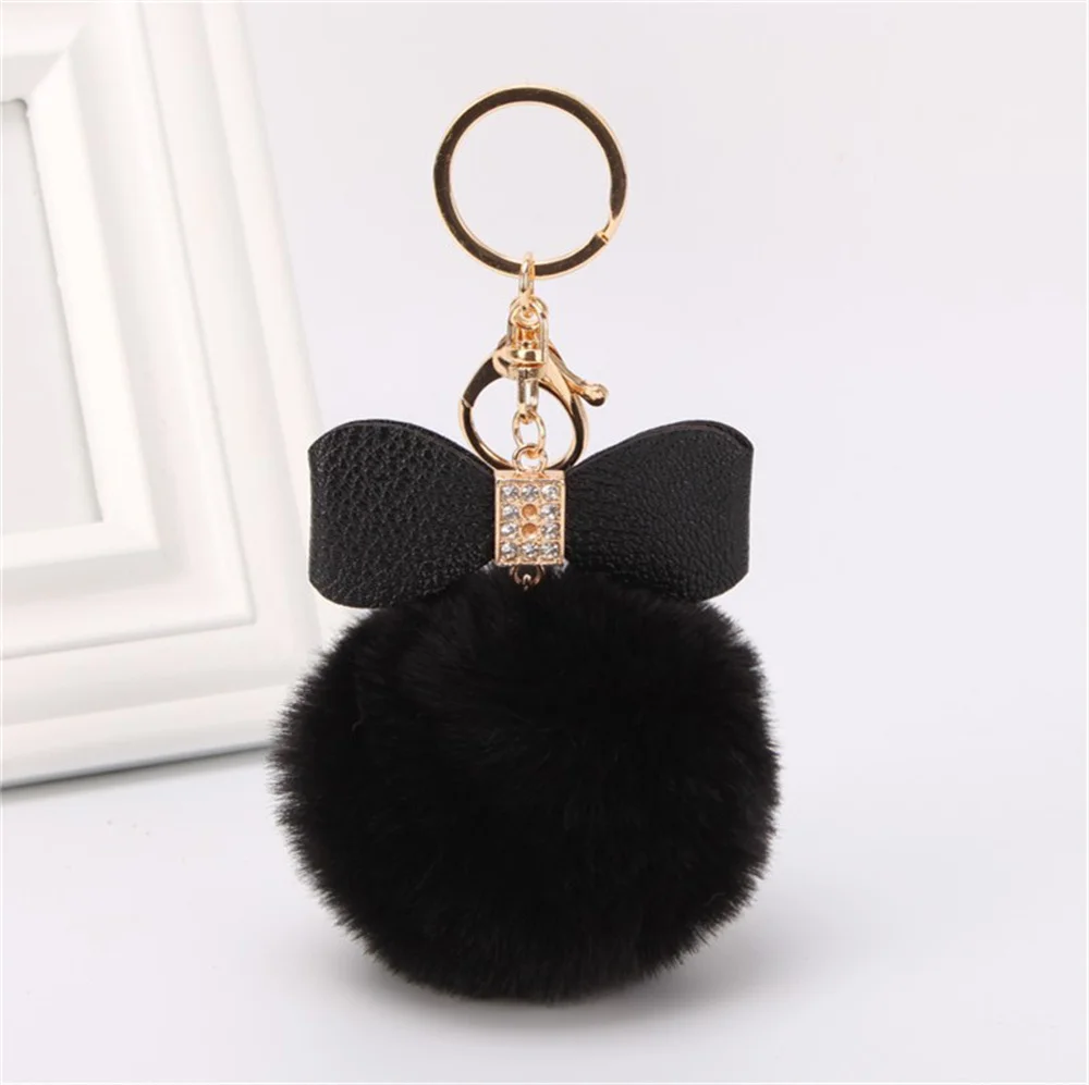 Fashion Pompom Keychain Creative PU Bow Keyring with Brilliant Rhinestones Women HandBag Ornaments Car Key Holder Accessories
Fashion Pompom Keychain Creative PU Bow Keyring with Brilliant Rhinestones Women HandBag Ornaments Car Key Holder Accessories