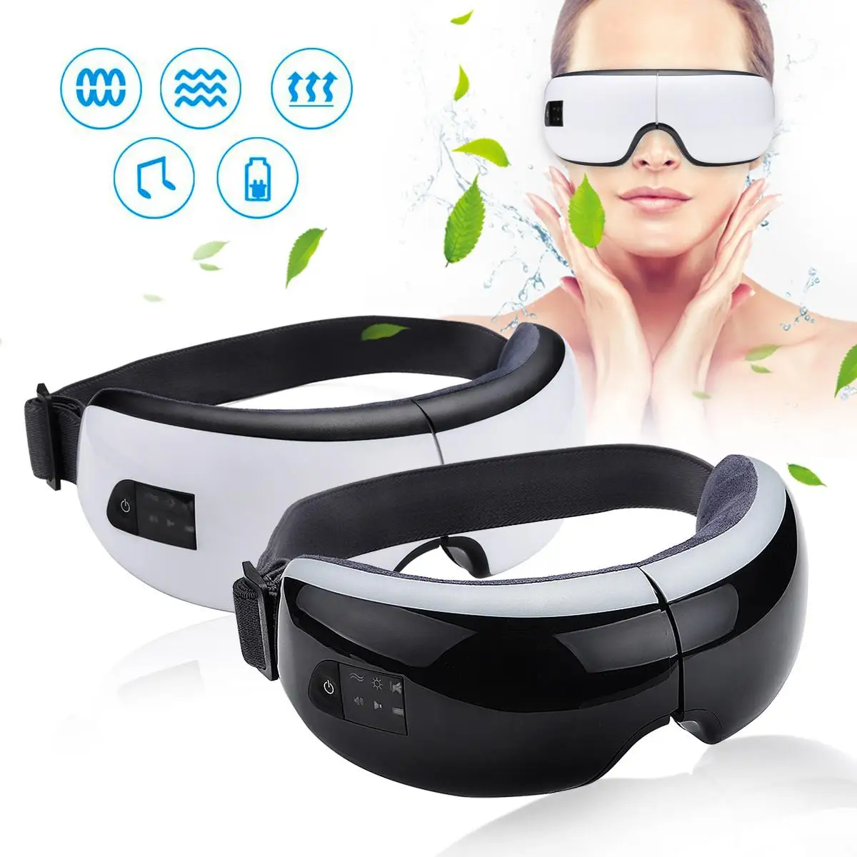 Electric Eyes Massager bluetooth Wireless Air Pressure Magnetic Acupoint Massage Heating Relax Therapy Eye Care Device With Mp3
Electric Eyes Massager bluetooth Wireless Air Pressure Magnetic Acupoint Massage Heating Relax Therapy Eye Care Device With Mp3