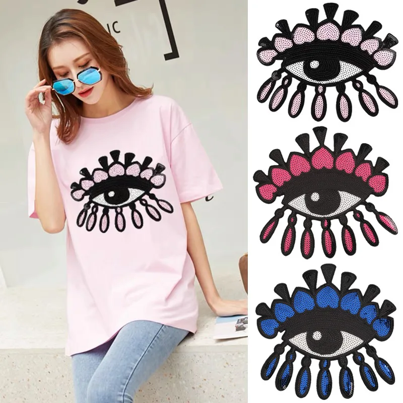 24cm Sequined Eyes Patch Iron on Embroidered for Clothing Applique Sewing Label Clothes Stickers Apparel Accessories Badge Decal
24cm Sequined Eyes Patch Iron on Embroidered for Clothing Applique Sewing Label Clothes Stickers Apparel Accessories Badge Decal