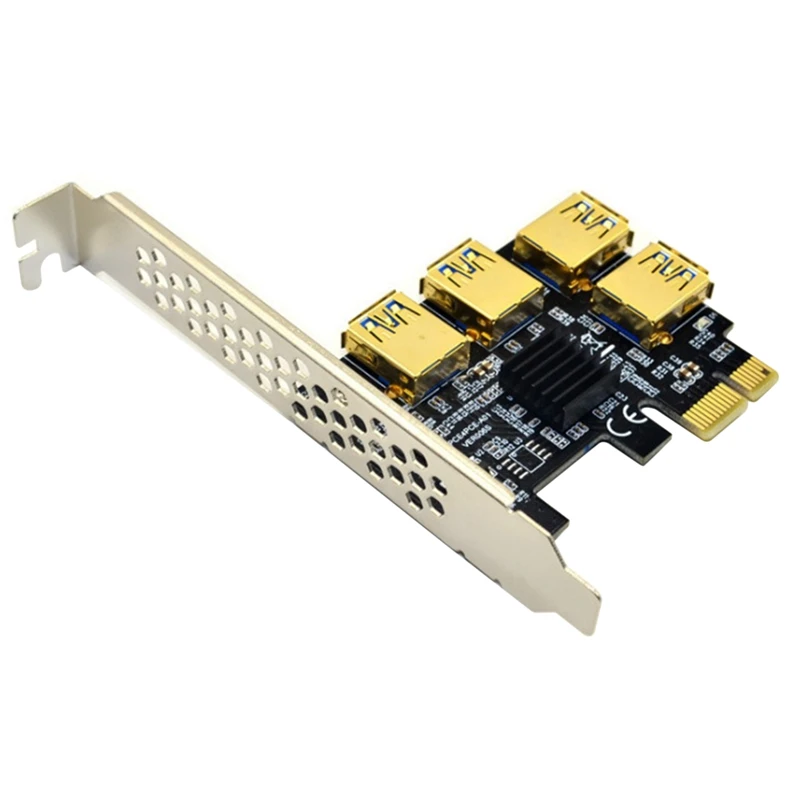PCI-E 1 to 4 PCI-E Adapter Card PCI-E to PCI-E Slot, USB3.0 Graphics Card Expansion Card, Used for BTC Bitcoin Mining
PCI-E 1 to 4 PCI-E Adapter Card PCI-E to PCI-E Slot, USB3.0 Graphics Card Expansion Card, Used for BTC Bitcoin Mining