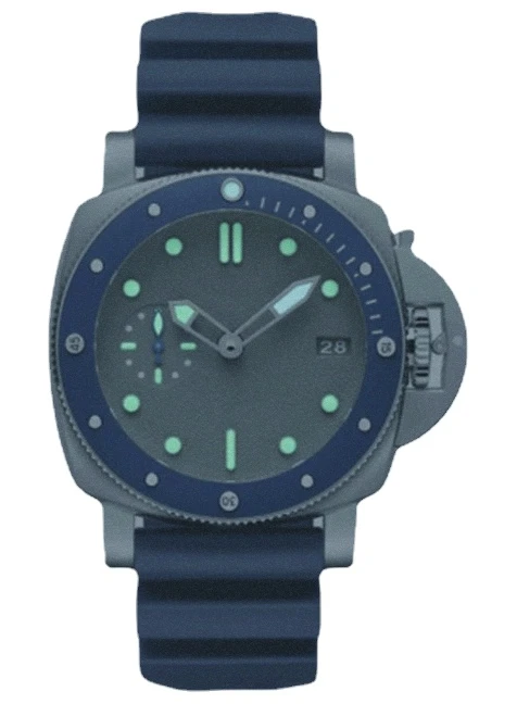 47mm High Quality Mens Womens Mechanical Automatic Watch Black Blue Rubber Calendar Ceramic Bezel 
47mm High Quality Mens Womens Mechanical Automatic Watch Black Blue Rubber Calendar Ceramic Bezel