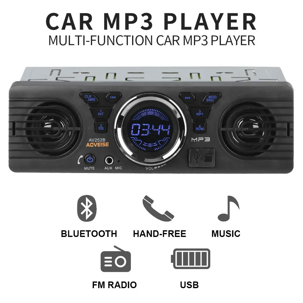 FM/USB/AUX аудио хост стерео Громкая связь телефон Bluetooth Автомобильный MP3-плеер Автомагнитола In-dash аудио головное устройство
FM/USB/AUX аудио хост стерео Громкая связь телефон Bluetooth Автомобильный MP3-плеер Автомагнитола In-dash аудио головное устройство