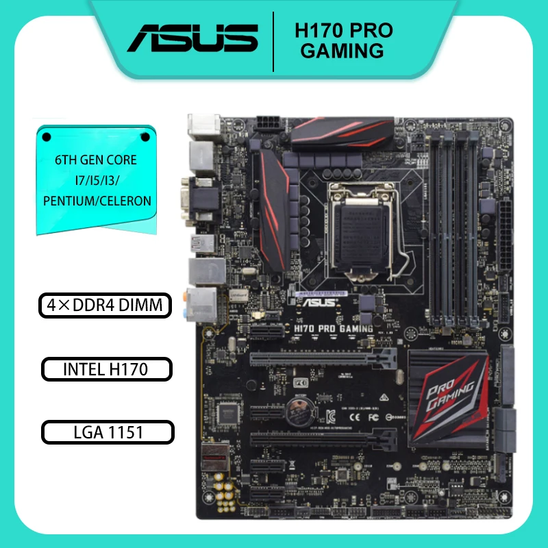 Asus H170 PRO GAMING Motherboard 1151 Motherboard DDR4 Intel H170 H170M Support Core i7/i5/i3 CPU USB3.0 DVI SATA3 PCI-E X16 ATX
Asus H170 PRO GAMING Motherboard 1151 Motherboard DDR4 Intel H170 H170M Support Core i7/i5/i3 CPU USB3.0 DVI SATA3 PCI-E X16 ATX