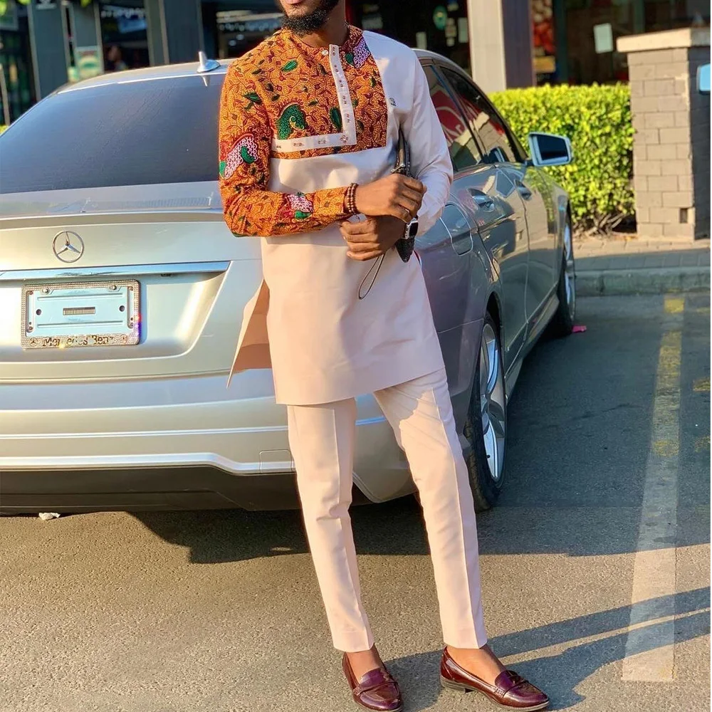 Printed Men's Suit Multicolor Long Sleeve Top Heel Pants African Sets Ethnic Wedding Two Piece Outfits Casual Man Clothing M-4XL
Printed Men's Suit Multicolor Long Sleeve Top Heel Pants African Sets Ethnic Wedding Two Piece Outfits Casual Man Clothing M-4XL