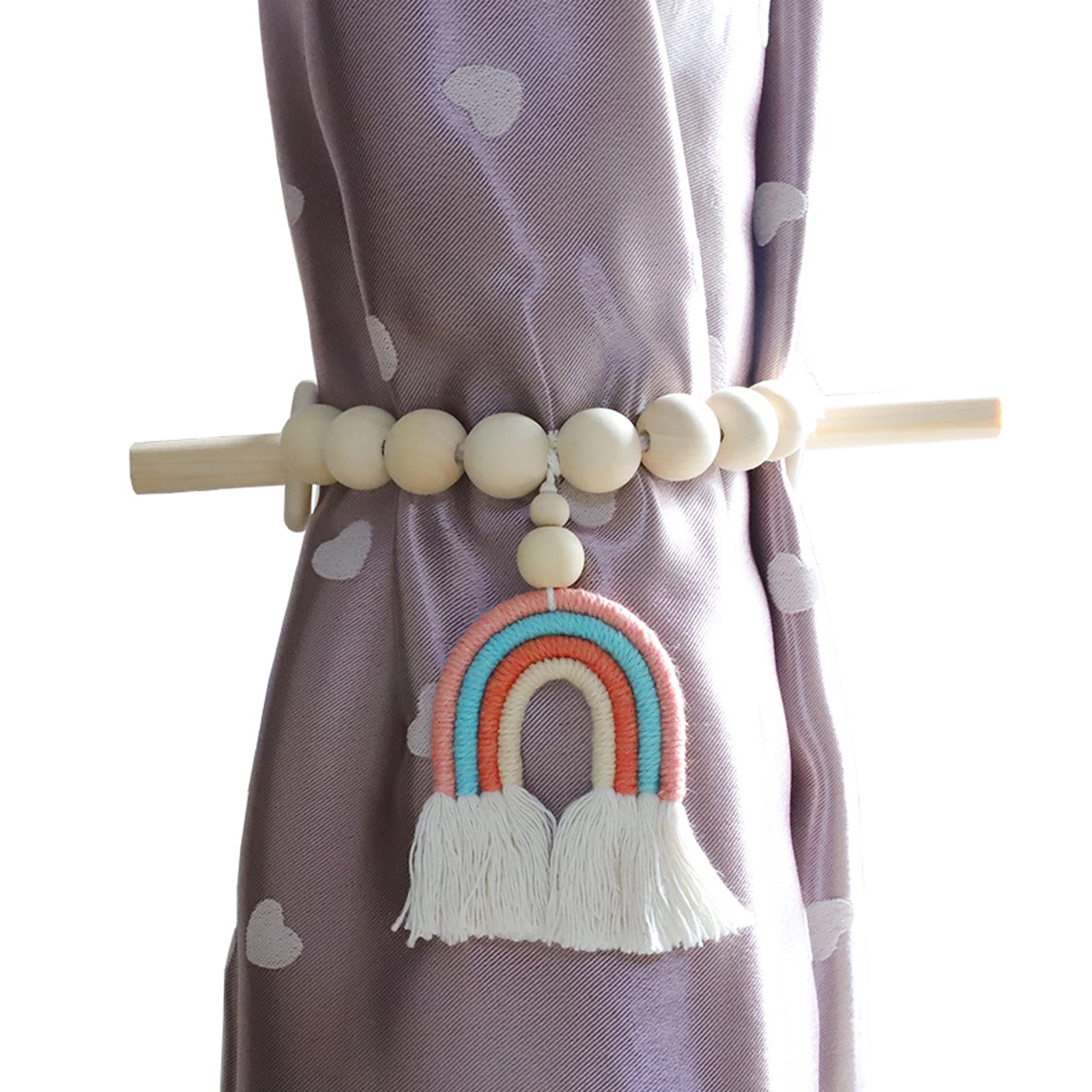Straps Curtain Decoration Decorative 25cm Handmade Tassel Simple Woven Multicolor Rainbow Wooden Beads Tied Rope
Straps Curtain Decoration Decorative 25cm Handmade Tassel Simple Woven Multicolor Rainbow Wooden Beads Tied Rope