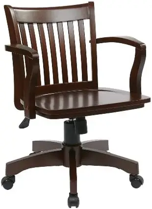 Wood Banker's Desk Chair with Adjustable Height, Locking Tilt, and Heavy Duty Base, Espresso Chair for dining table Wooden chair
Wood Banker's Desk Chair with Adjustable Height, Locking Tilt, and Heavy Duty Base, Espresso Chair for dining table Wooden chair