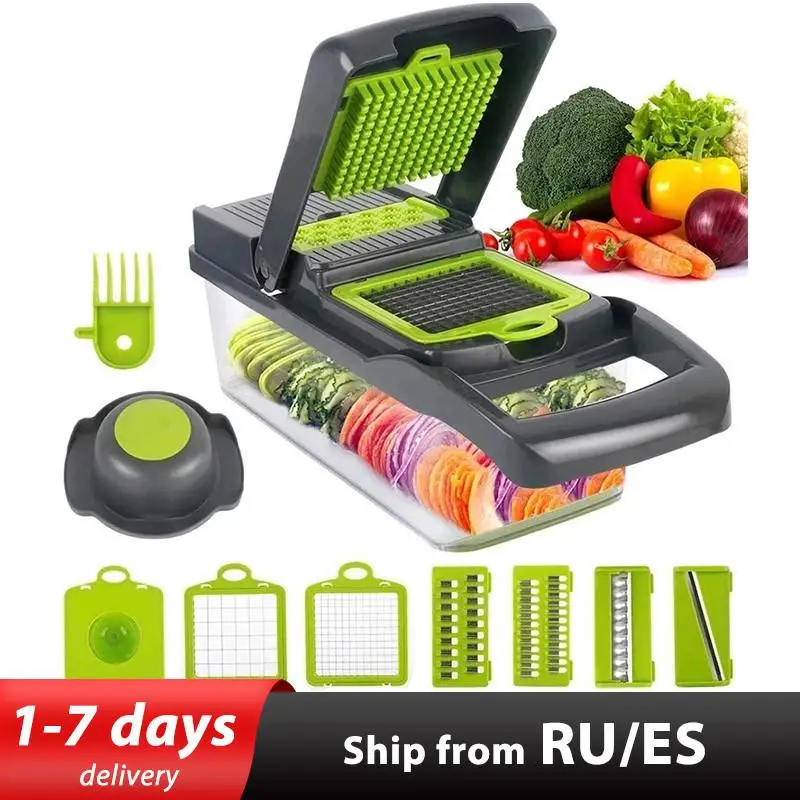 Vegetable Chopper Multifunction Slicer Chopper 10 in 1 Vegetable Slicer Potato Onion Chopper Vegetable Chopper with Container
Vegetable Chopper Multifunction Slicer Chopper 10 in 1 Vegetable Slicer Potato Onion Chopper Vegetable Chopper with Container