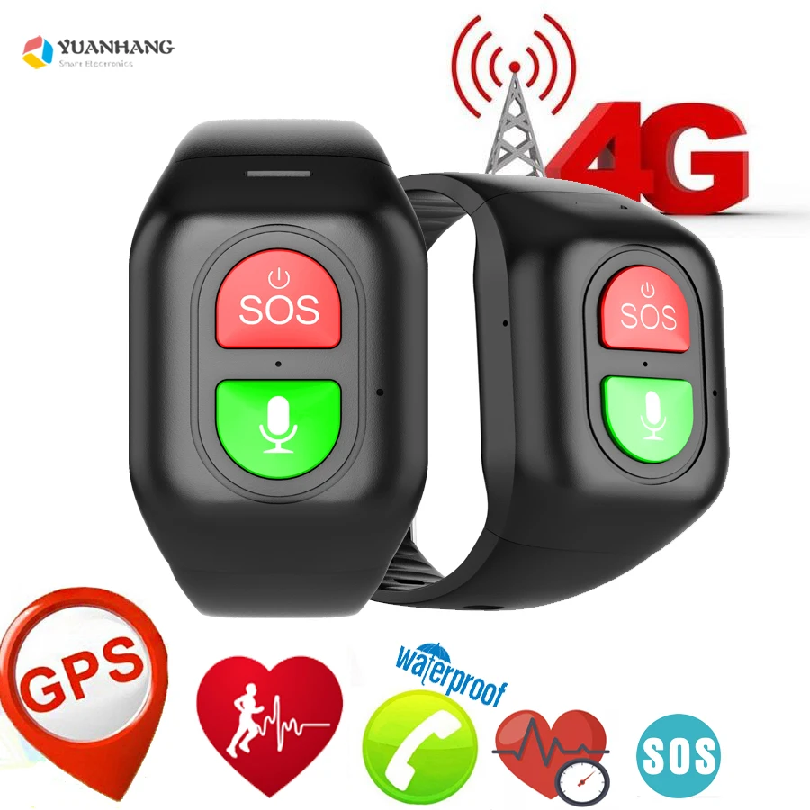

Smart 4G Bracelet Elderly Men Student SOS Heart Rate Blood Pressure GPS WI-FI Anti-Lost Tracker Locate Phone Watch Wristwatch