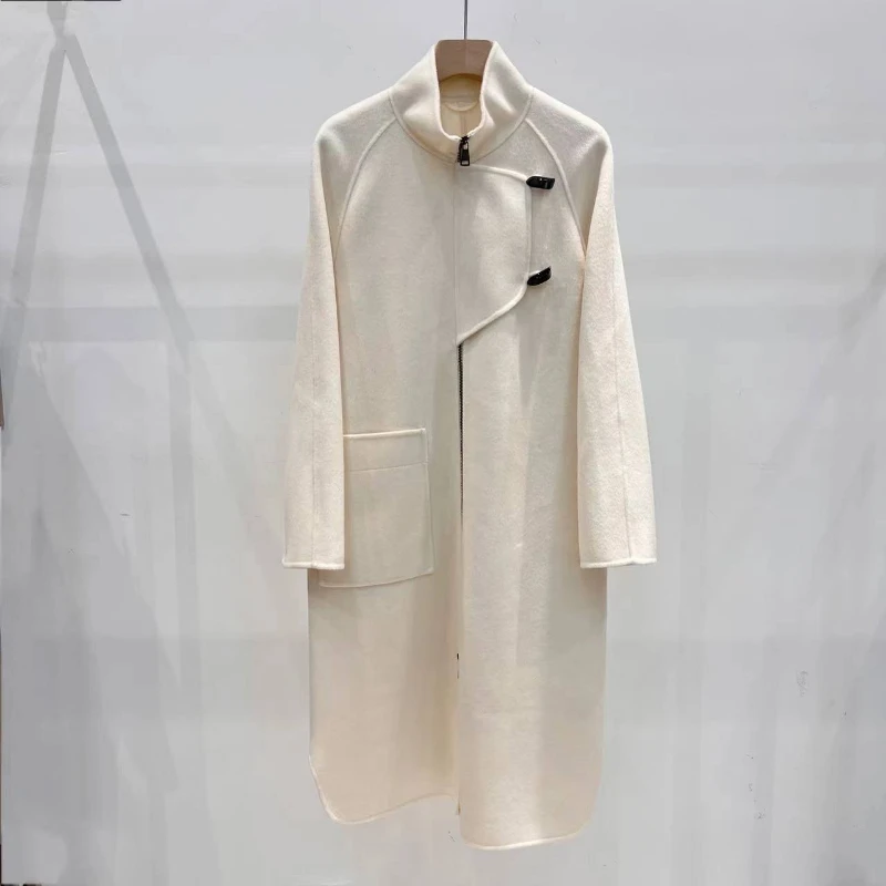 Женское Универсальное длинное кашемировое шерстяное пальто с воротником-стойкой и пряжкой, осень 2023
Женское Универсальное длинное кашемировое шерстяное пальто с воротником-стойкой и пряжкой, осень 2023