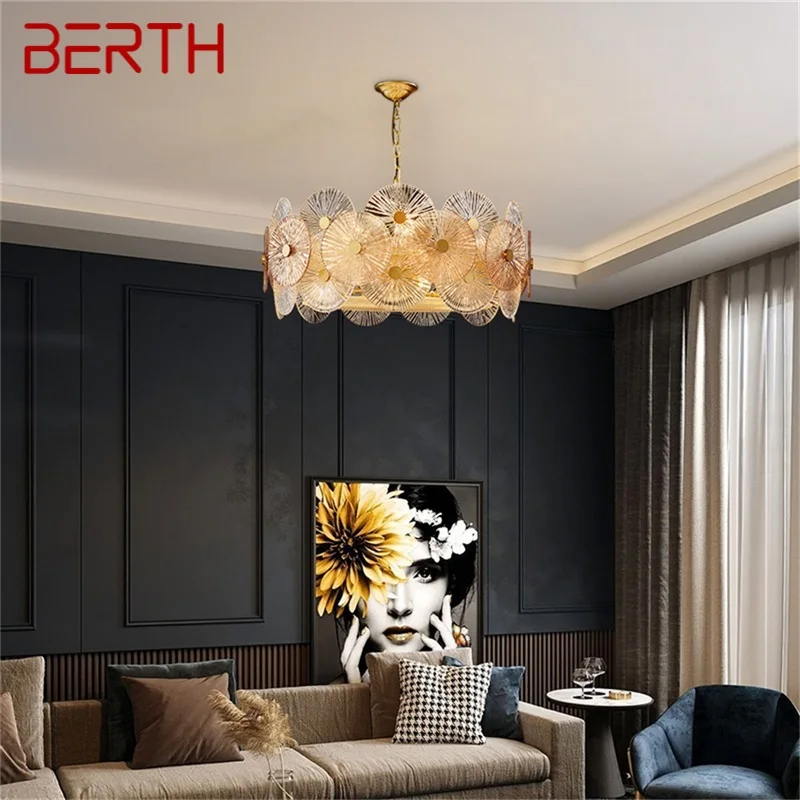 BERTH Chandelier Gold Pendant Lamp Postmodern Home Round Light Fixture for Living Dining Room
BERTH Chandelier Gold Pendant Lamp Postmodern Home Round Light Fixture for Living Dining Room