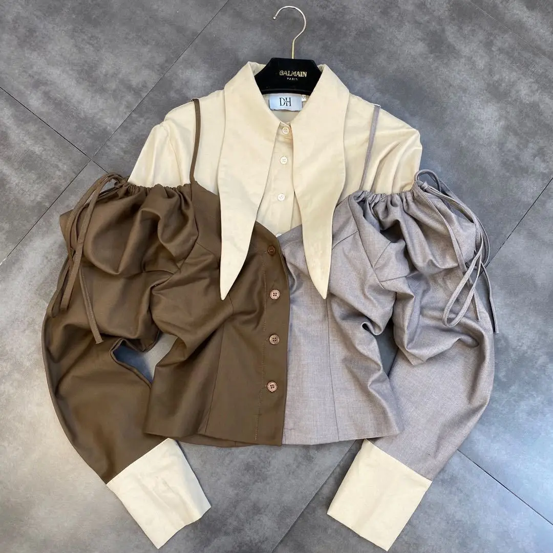 Minority Personalized Splicing Shirt Women's Foreign Style 2021 Autumn Sweet and Gentle Fashion Female Shirt Trend
Minority Personalized Splicing Shirt Women's Foreign Style 2021 Autumn Sweet and Gentle Fashion Female Shirt Trend