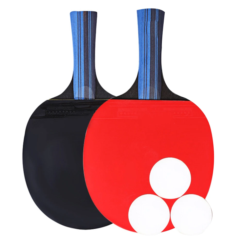 Ping Pong Paddle With 3 Balls Lightweight Professional Rubber Table Tennis Racket Set Sport Double Face Bat Long Short Handle
Ping Pong Paddle With 3 Balls Lightweight Professional Rubber Table Tennis Racket Set Sport Double Face Bat Long Short Handle
