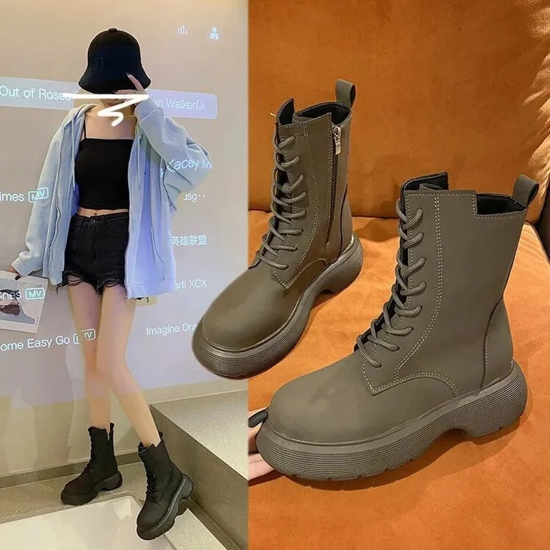 Winter Shoes Women's Boots 2022 Fashion Autumn Pu Leather Warm Casual Motorcycle Boots Women Non-slip Waterproof Platform Shoes
Winter Shoes Women's Boots 2022 Fashion Autumn Pu Leather Warm Casual Motorcycle Boots Women Non-slip Waterproof Platform Shoes