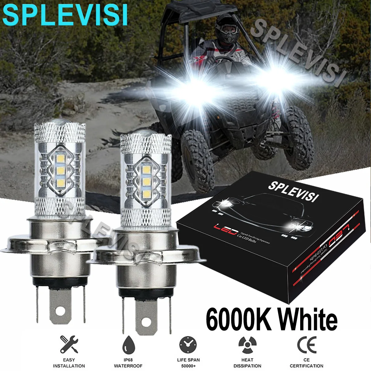 2PCS 6000K White 80W LED Headlights For Polaris IQ 440 2005-2007 Polaris IQ 550 2011-2013 IQ 600 2008- 2014 IQ 700 2007 2008
2PCS 6000K White 80W LED Headlights For Polaris IQ 440 2005-2007 Polaris IQ 550 2011-2013 IQ 600 2008- 2014 IQ 700 2007 2008