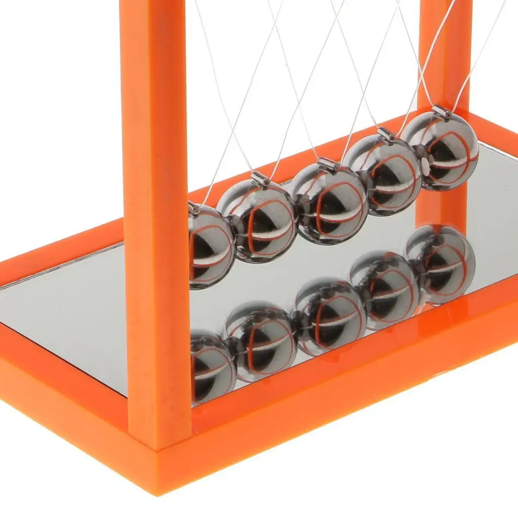 

Newton Cradle Billiard Balance Ball Physics Science Pendulum Toy Orange - M