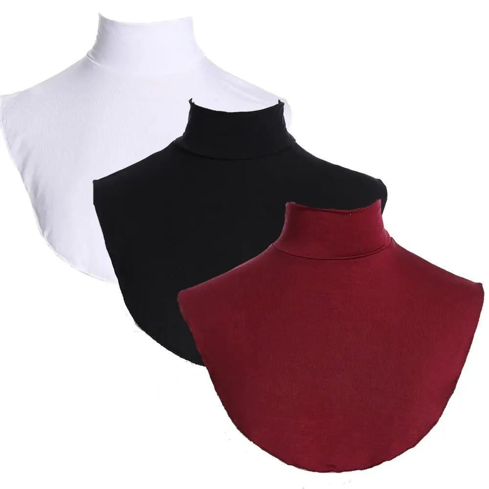 

Unisex Detachable Scarves Wraps Modal Turtleneck High Collars Ramadan Hijab Cover Fake Collar