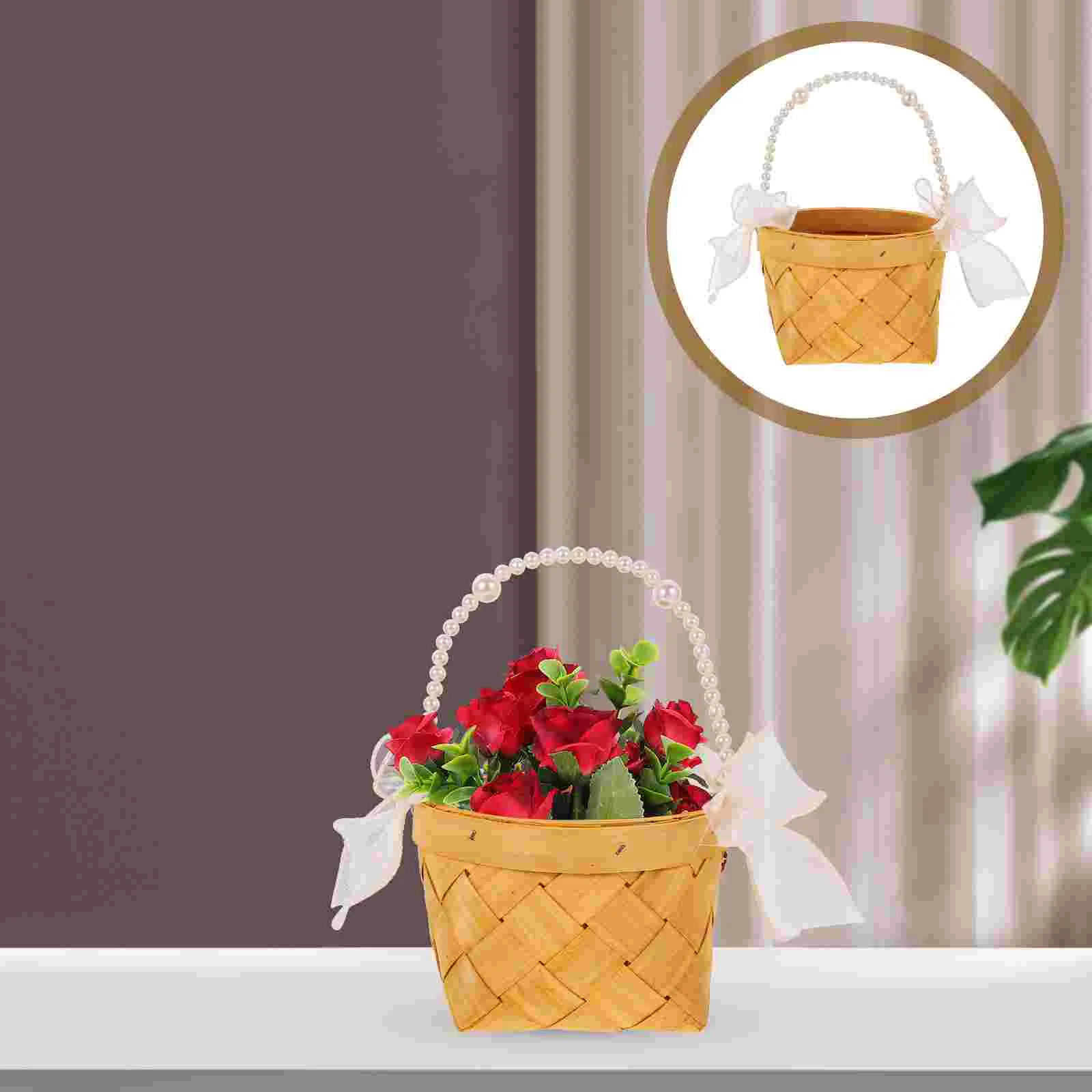 Petal Basket Wedding Party Decoration Grace Supplies Pearl Flower Girl Handle Accessory
Petal Basket Wedding Party Decoration Grace Supplies Pearl Flower Girl Handle Accessory
