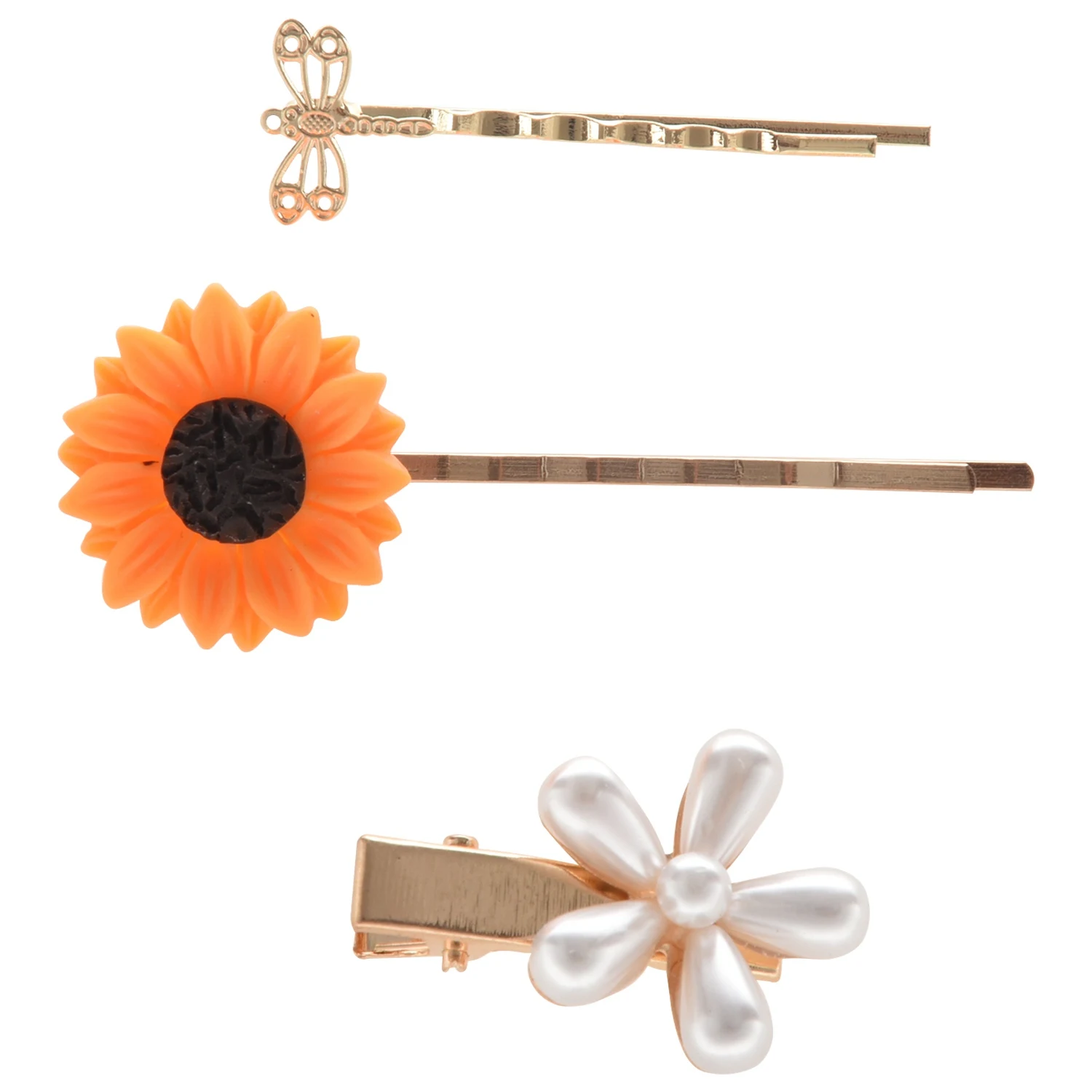 1 Set Summer Sunflower Dragonfly Hair Pins Hair Clips Imitation Pearl Flower Hair Grip Women Hair
1 Set Summer Sunflower Dragonfly Hair Pins Hair Clips Imitation Pearl Flower Hair Grip Women Hair