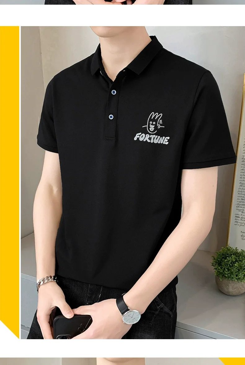 Polo shirt men's tide brand t-shirt summer new cotton lapel men's top casual breathable sweat-absorbing trend men's clothing
Polo shirt men's tide brand t-shirt summer new cotton lapel men's top casual breathable sweat-absorbing trend men's clothing