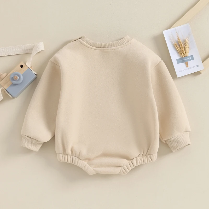 Unisex Baby Girl Boy Fall Bubble Romper Oversized Crewneck Sweatshirt Romper Solid Long Sleeve Pullover Bodysuit Top
Unisex Baby Girl Boy Fall Bubble Romper Oversized Crewneck Sweatshirt Romper Solid Long Sleeve Pullover Bodysuit Top