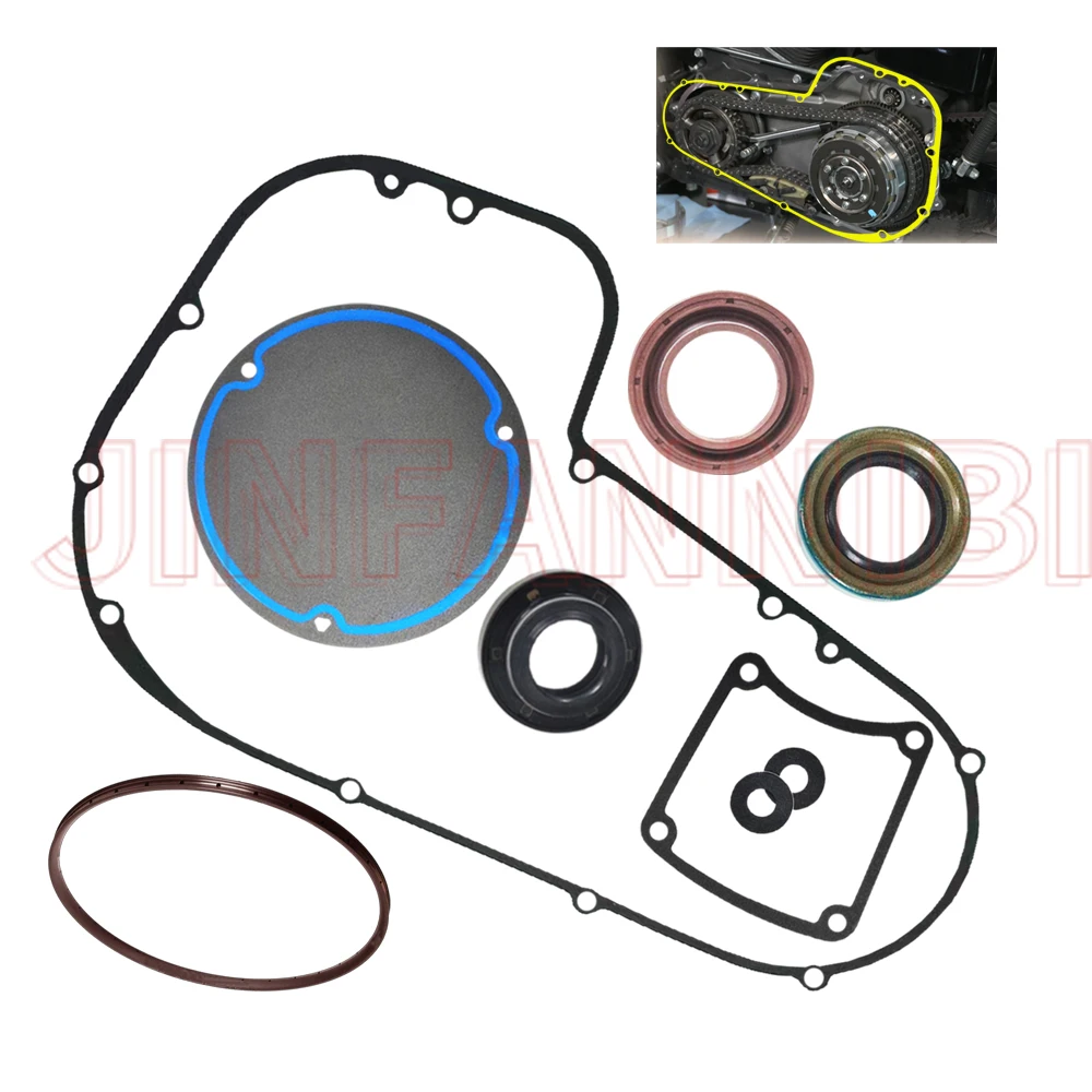 Комплект прокладок первичной крышки Electra Glide для моделей Мотоциклов Harley 1985-1990 1991 1992 Big Twin Bagger
Комплект прокладок первичной крышки Electra Glide для моделей Мотоциклов Harley 1985-1990 1991 1992 Big Twin Bagger