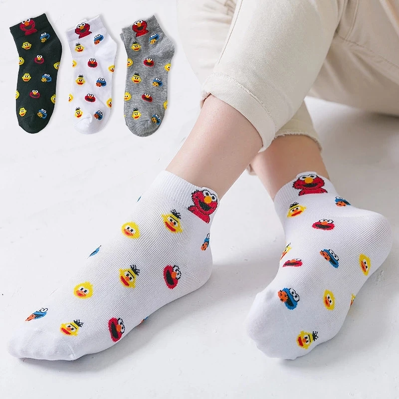 Оригинальные Симпатичные хлопковые носки для косплея с мультяшным рисунком Elmo