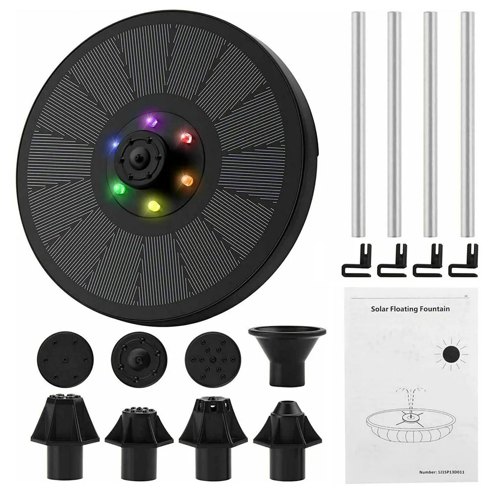 7V/3W 16cm 6Led Battery Solar Fountain with LED Light Fountain Solar Floating Fountain Creative Landscape Fountain for Garden
7V/3W 16cm 6Led Battery Solar Fountain with LED Light Fountain Solar Floating Fountain Creative Landscape Fountain for Garden