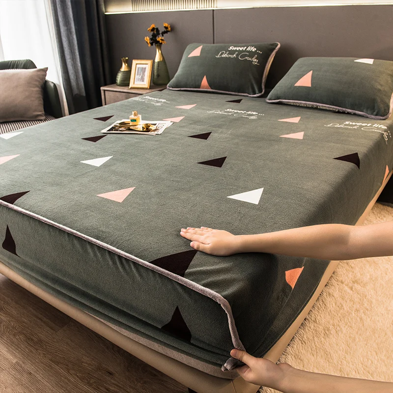 New Plush Queen Fitted Sheet Elastic Thick Grey Soft Bed Sheets Non-slip Luxury Double Bed Pad Covers Mattress Deep With Pocket
New Plush Queen Fitted Sheet Elastic Thick Grey Soft Bed Sheets Non-slip Luxury Double Bed Pad Covers Mattress Deep With Pocket