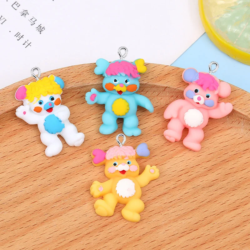 10Pcs/lot Cartoon Bear Resin Charms for Keychain Necklace Earring Bracelet Accessories DIY Pendant Jewelry Making Findings Craft | Украшения