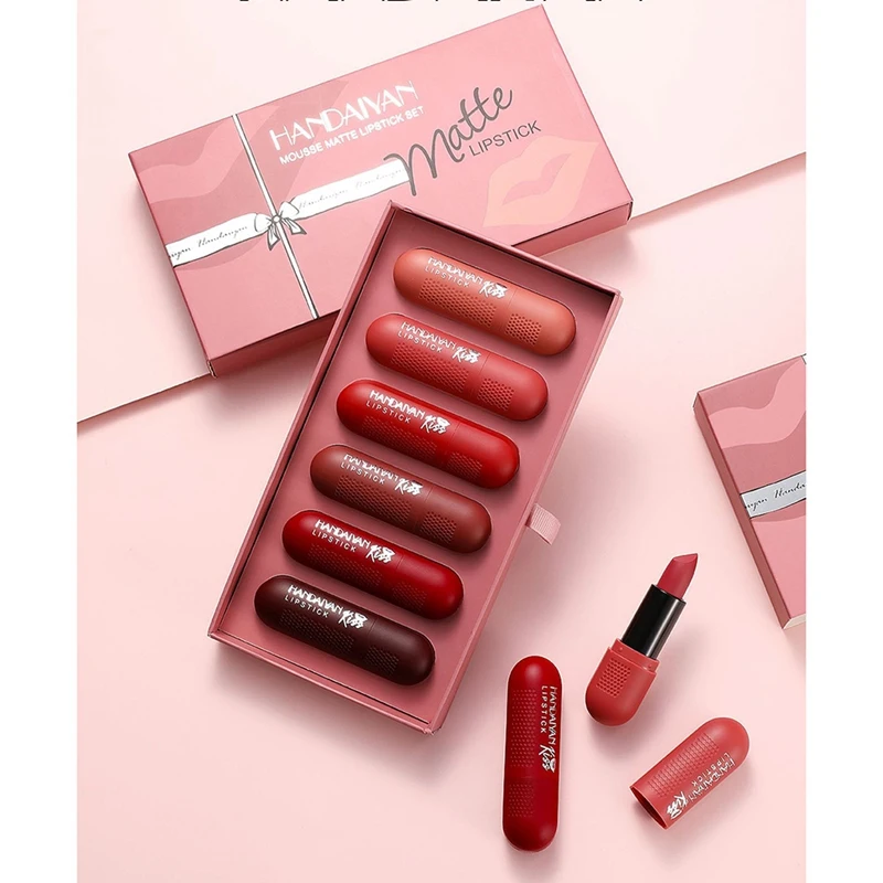 HANDAIYAN 6 Piece Lipstick Recorder Shaped Lipstick Female Lasting Moisture Moisturizing Lip Gloss PC 
HANDAIYAN 6 Piece Lipstick Recorder Shaped Lipstick Female Lasting Moisture Moisturizing Lip Gloss PC