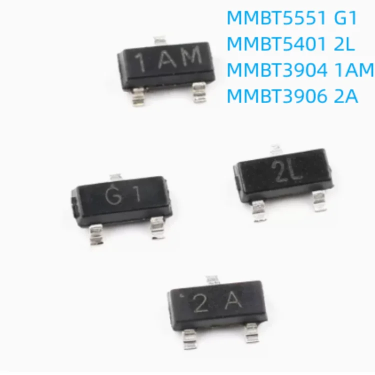 2N5401 2N5551 MMBT5401 MMBT5551 2L G1 2N3904 2N3906 MMBT3904 MMBT3906 1AM 2A PNP NPN Transistors electronic components
2N5401 2N5551 MMBT5401 MMBT5551 2L G1 2N3904 2N3906 MMBT3904 MMBT3906 1AM 2A PNP NPN Transistors electronic components