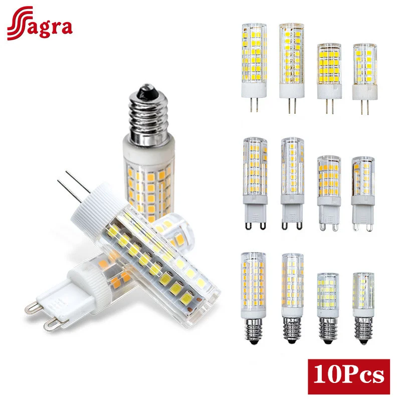 

10pcs/lot LED G9 Bulb G4 E14 Lamp Light 3W 5W 7W 9W AC 220V 230V 240V Bulb LED Spotlight Replace Halogen Lamp For Chandelier