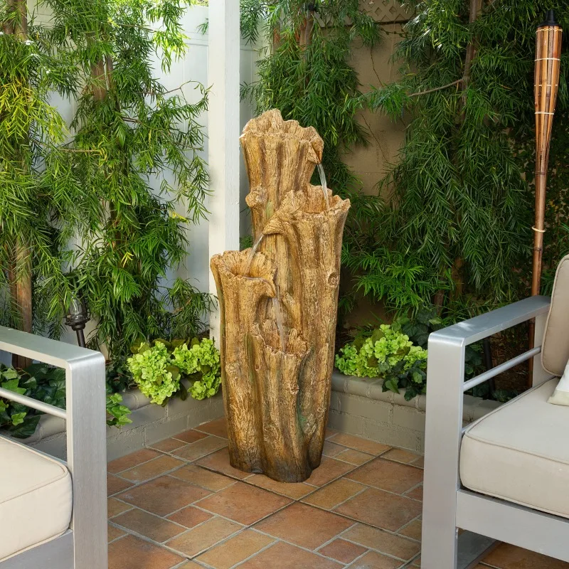 Alpine Corporation 47-Inch 3-Tier Cascading Tree Bark Fountain with 3 LED Lights
Alpine Corporation 47-Inch 3-Tier Cascading Tree Bark Fountain with 3 LED Lights