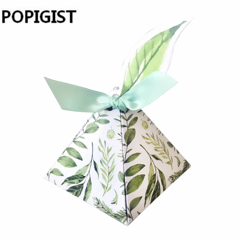 Green forest Style Triangular Pyramid flower leaves Candy Boxes with leaf tags Wedding Favors Bomboniera birthday Party gift box
Green forest Style Triangular Pyramid flower leaves Candy Boxes with leaf tags Wedding Favors Bomboniera birthday Party gift box