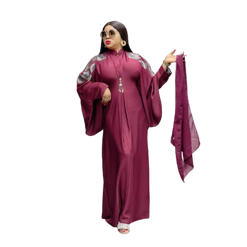 Summer Elegant African Long Sleeve O-neck Polyester Green Red Long Dress African Dresses for Women Muslim Abaya African Clothes
Summer Elegant African Long Sleeve O-neck Polyester Green Red Long Dress African Dresses for Women Muslim Abaya African Clothes