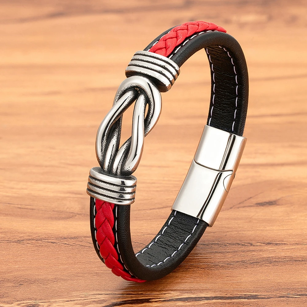 XQNI Irregular Accessories Men's Leather Bracelet Stainless Steel Combination 5 Color Choose for Couple Fashion Jewelry Gifts
XQNI Irregular Accessories Men's Leather Bracelet Stainless Steel Combination 5 Color Choose for Couple Fashion Jewelry Gifts