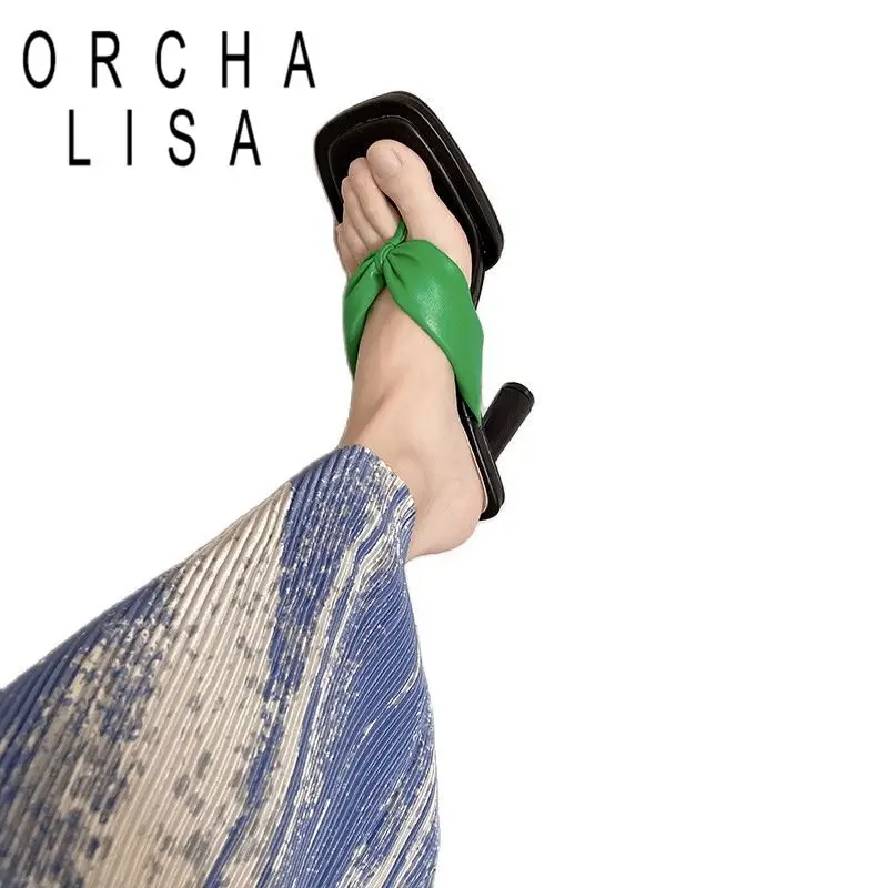 ORCHA LISA 2022 Women Sandals Flip Flops Clip Toe Mules Round Heels Outdoor Slippers Fashion Size 35-40 Solid Green Black S3885
ORCHA LISA 2022 Women Sandals Flip Flops Clip Toe Mules Round Heels Outdoor Slippers Fashion Size 35-40 Solid Green Black S3885
