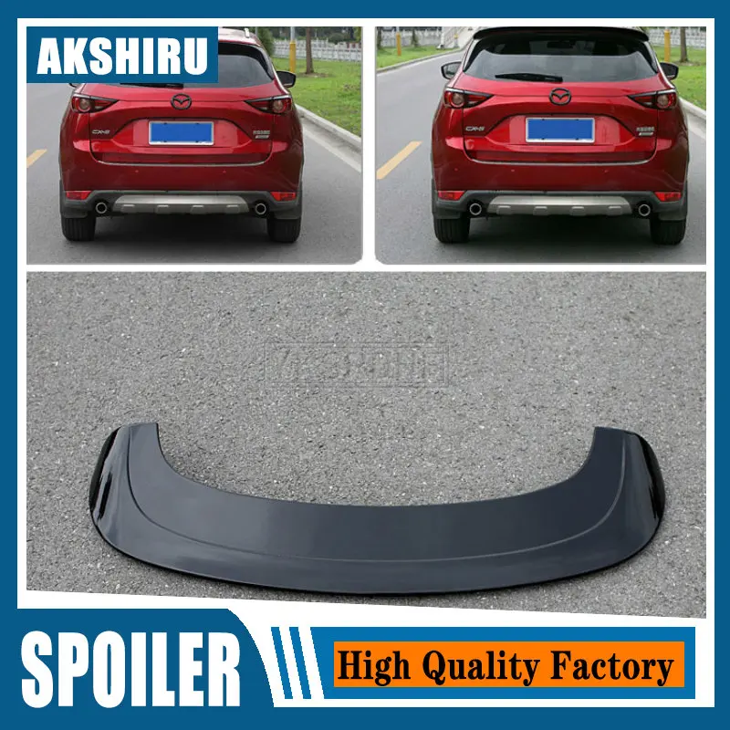 

For Mazda CX-5 CX5 2017 2018 2019 ABS Plastic Unpainted Primer Color Rear Roof Spoiler Trunk Wing Lip Boot Cover Auto Part