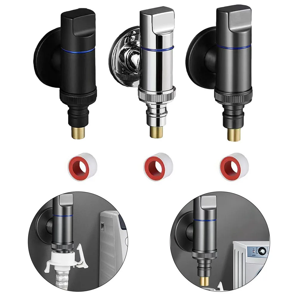 1pc G1/2 Stainless Steel Faucet Water Stop Quick Opening Angle Valve Home Bathroom Portable Accessories
1pc G1/2 Stainless Steel Faucet Water Stop Quick Opening Angle Valve Home Bathroom Portable Accessories