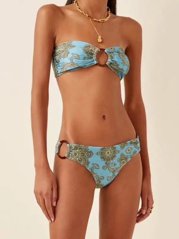 Women's Swimsuit Set Woman 2 Pieces Bandeau Split-Joint Floral-Print Bikini Swimwear Bathing Suit WomBeachwear
Women's Swimsuit Set Woman 2 Pieces Bandeau Split-Joint Floral-Print Bikini Swimwear Bathing Suit WomBeachwear