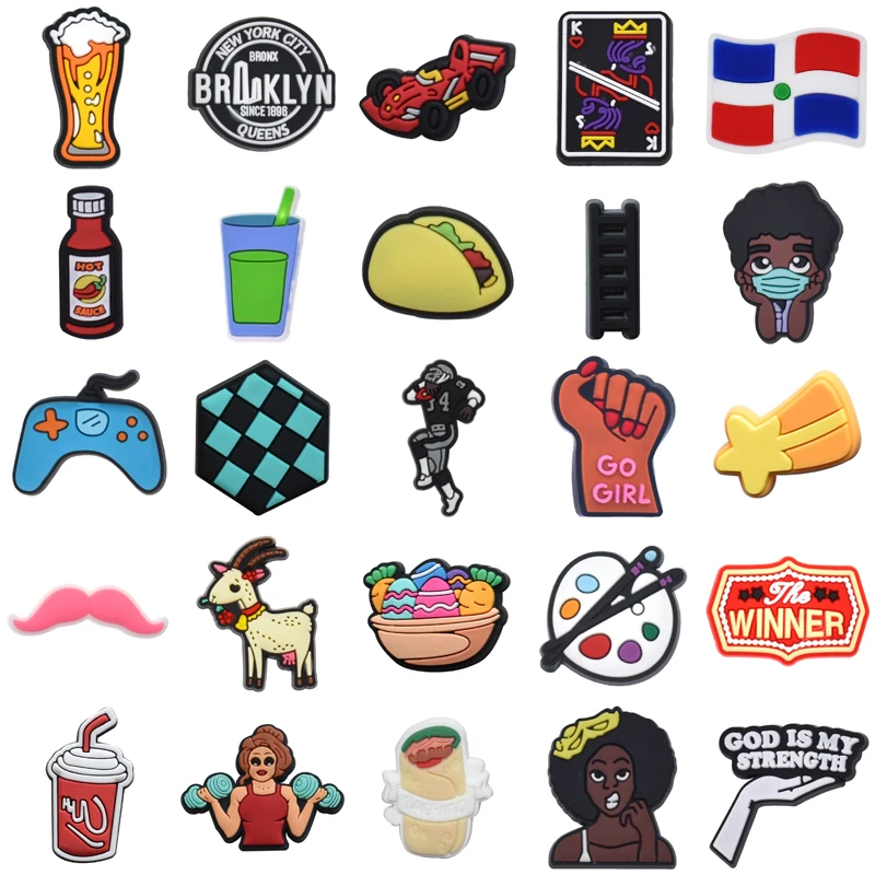Para Pins Decorations for Crocs Shoe Charms Wholesale Bulk Packs Kids Shoes Accessories Set Jeans Women Charm Gifts Boy Girl Men
Para Pins Decorations for Crocs Shoe Charms Wholesale Bulk Packs Kids Shoes Accessories Set Jeans Women Charm Gifts Boy Girl Men