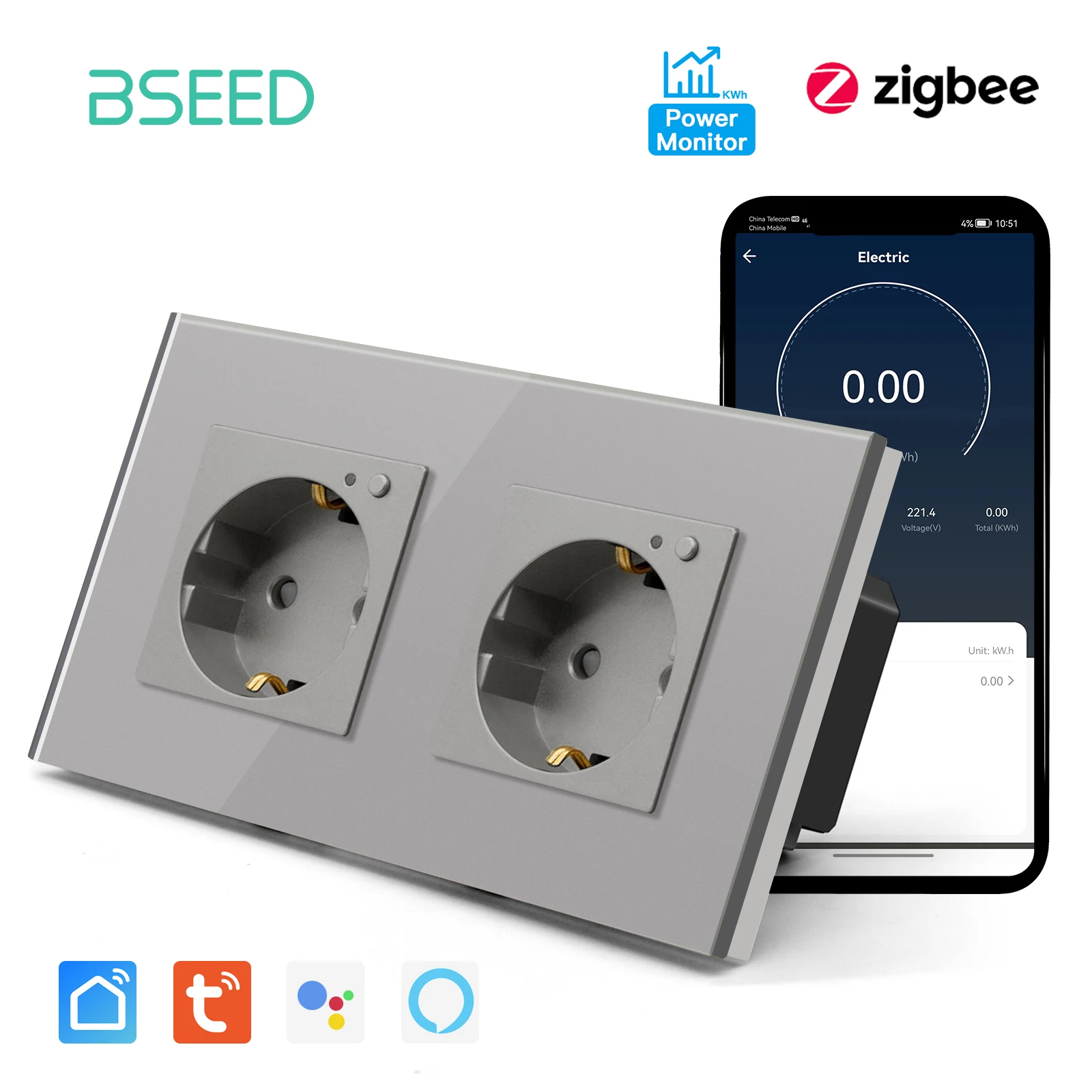 BSEED Двойная розетка из стекла 16A
BSEED Двойная розетка из стекла 16A