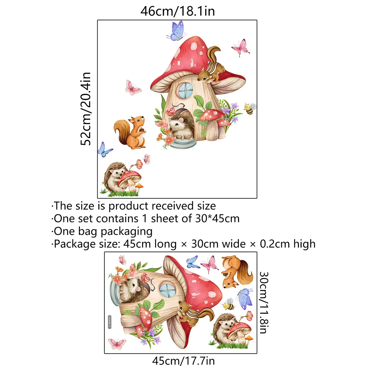 ПВХ наклейка на стену "Животное Гриб Бабочка"
ПВХ наклейка на стену "Животное Гриб Бабочка"