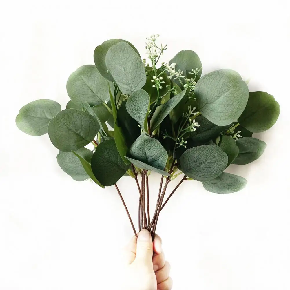 5Pcs Chic Fake Eucalyptus Reusable Imitation Plants Vibrant Greenery Simulate Eucalyptus Leaf with Fruits Photo Props
5Pcs Chic Fake Eucalyptus Reusable Imitation Plants Vibrant Greenery Simulate Eucalyptus Leaf with Fruits Photo Props