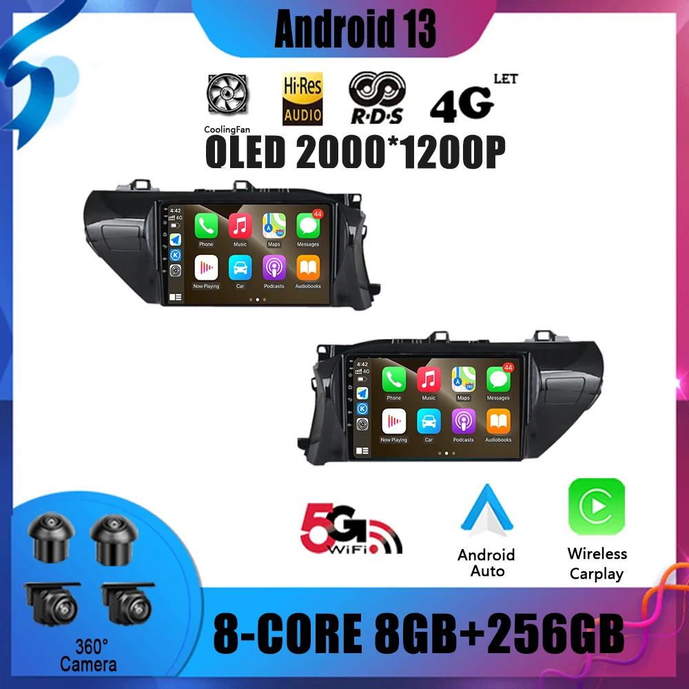 Car Radio Multimedia Video GPS For Toyota HILUX REVO VIGO IMV 2016 - 2017 Android 13 Navigation No 2 Din DVD Player
Car Radio Multimedia Video GPS For Toyota HILUX REVO VIGO IMV 2016 - 2017 Android 13 Navigation No 2 Din DVD Player