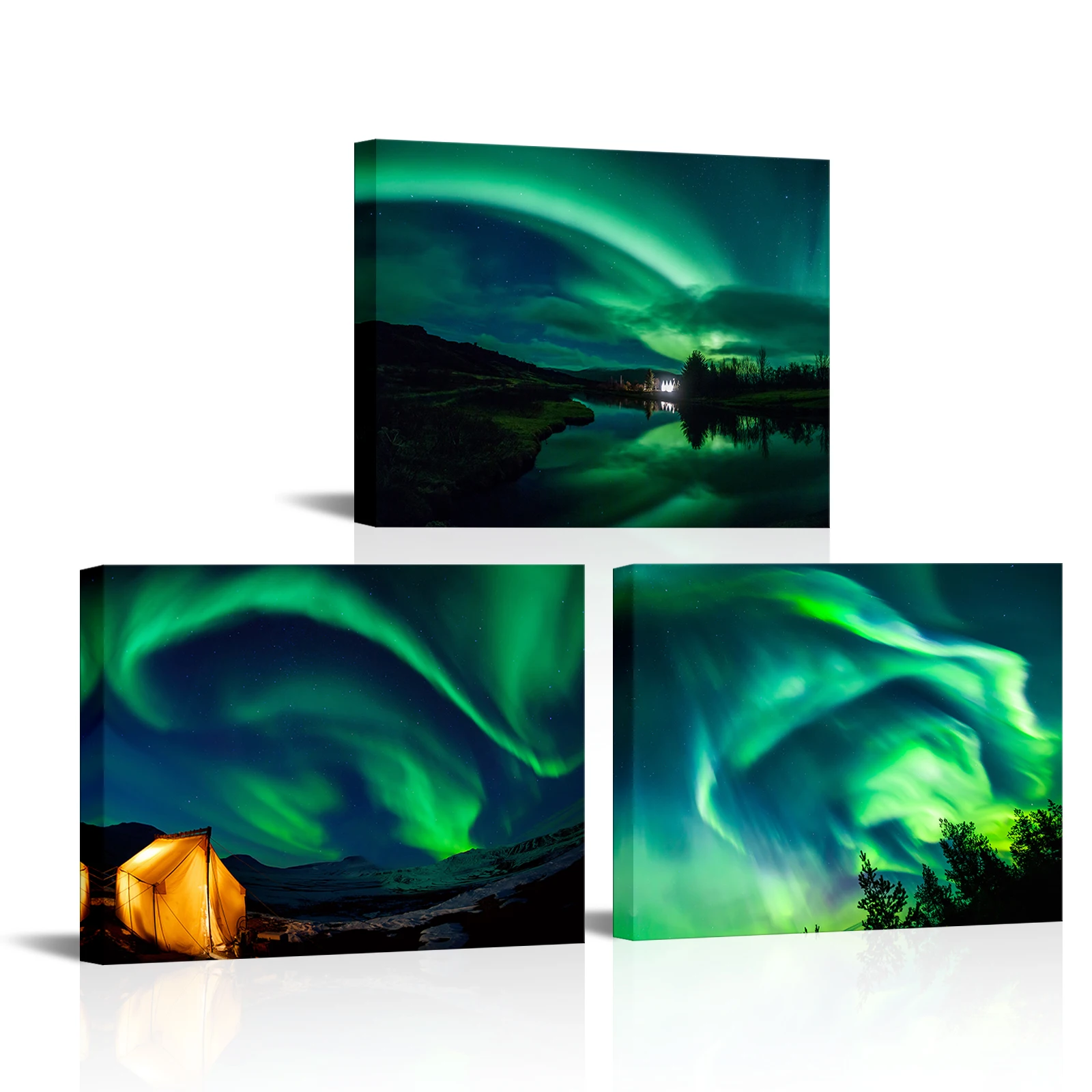 3 Pieces Green Aurora Wall Art Poster Northern Lights Print Canvas Painting Modern Style Pictures Living Room Home Decor
3 Pieces Green Aurora Wall Art Poster Northern Lights Print Canvas Painting Modern Style Pictures Living Room Home Decor